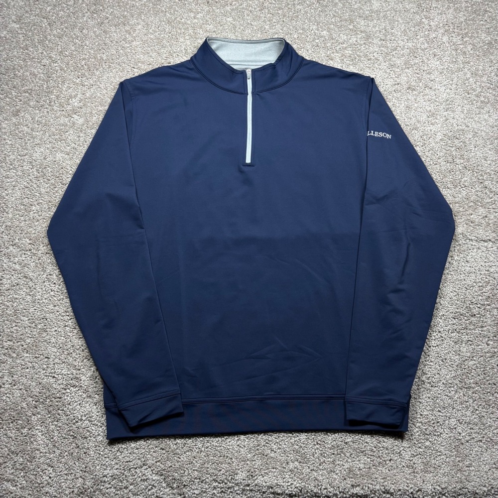 Peter Millar Perth Quarter Zip Navy Tolleson Stretch Performance Pullover Mens L
